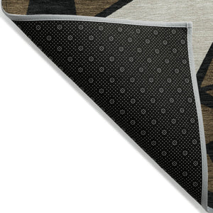 Homeroots 3' Stylish Geometric Artichoke Green And Aqua Washable Area Rug For Indoor And Outdoor Spaces 9' X 12' Polyester 600364