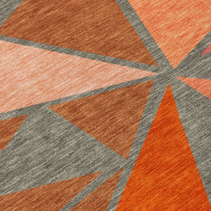 Homeroots 3' Stylish Geometric Artichoke Green And Aqua Washable Area Rug For Indoor And Outdoor Spaces 3' X 5' Polyester 600390