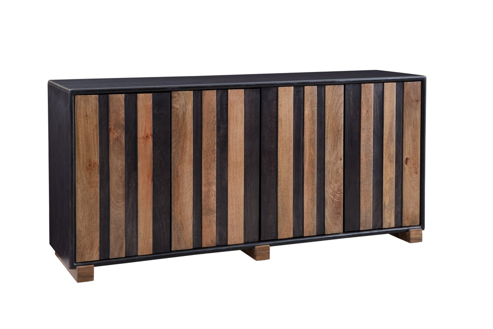 Basset Mirror Adrienne Modern Server – Stylish Mango Wood With Distressed Finish, Adjustable Shelves & Cord Management Brown Wood 6004-dr-576