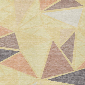 Homeroots 3' Stylish Geometric Artichoke Green And Aqua Washable Area Rug For Indoor And Outdoor Spaces 8' X 10' Polyester 600405