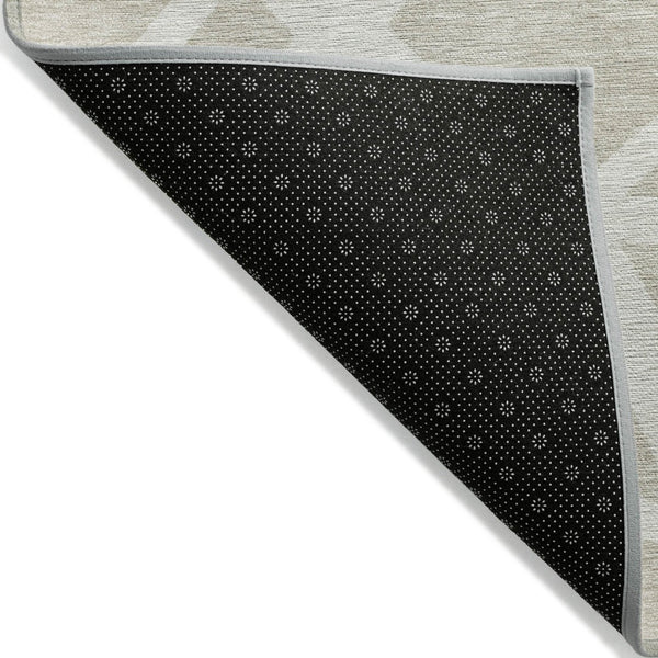 HomeRoots 5' Contemporary Beige and Ivory Geometric Area Rug - Durable, Washable for Indoor and Outdoor Spaces 10' X 14' 600419