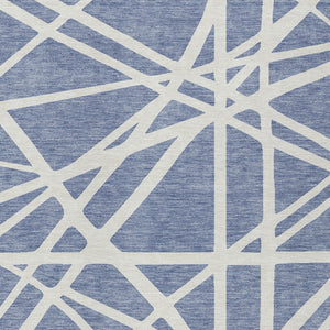 Homeroots 3' Stylish Beige And Ivory Geometric Washable Area Rug For Indoor And Outdoor Spaces - Durable Design 5' X 8' Polyester 600439