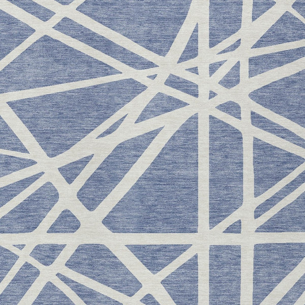 Homeroots 3' Stylish Beige And Ivory Geometric Washable Area Rug For Indoor And Outdoor Spaces - Durable Design 5' X 8' Polyester 600439