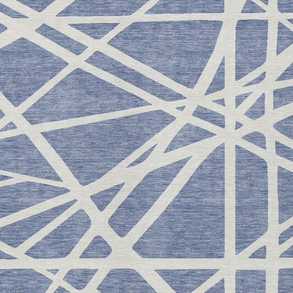 Homeroots 3' Stylish Beige And Ivory Geometric Washable Area Rug For Indoor And Outdoor Spaces - Durable Design 8' X 10' Polyester 600441