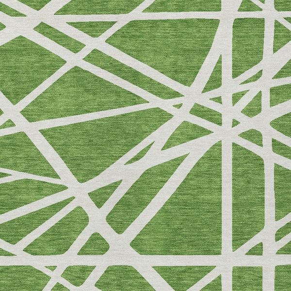 Homeroots 3' Stylish Beige And Ivory Geometric Washable Area Rug For Indoor And Outdoor Spaces - Durable Design 9' X 12' Polyester 600448