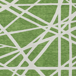 Homeroots 3' Stylish Beige And Ivory Geometric Washable Area Rug For Indoor And Outdoor Spaces - Durable Design 10' X 14' Polyester 600449