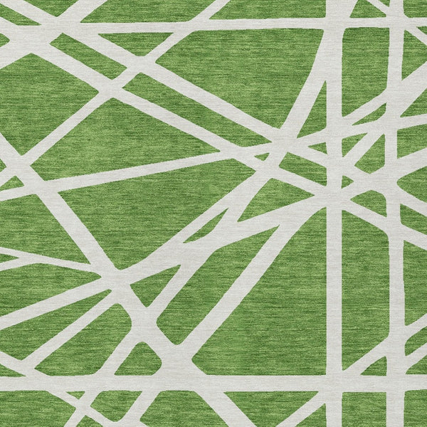 Homeroots 3' Stylish Beige And Ivory Geometric Washable Area Rug For Indoor And Outdoor Spaces - Durable Design 10' X 14' Polyester 600449