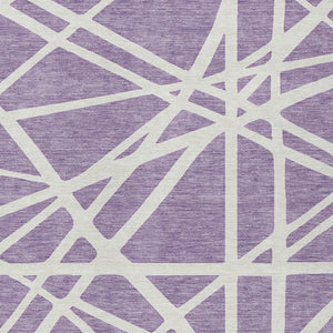 Homeroots 3' Stylish Beige And Ivory Geometric Washable Area Rug For Indoor And Outdoor Spaces - Durable Design 3' X 5' Polyester 600468