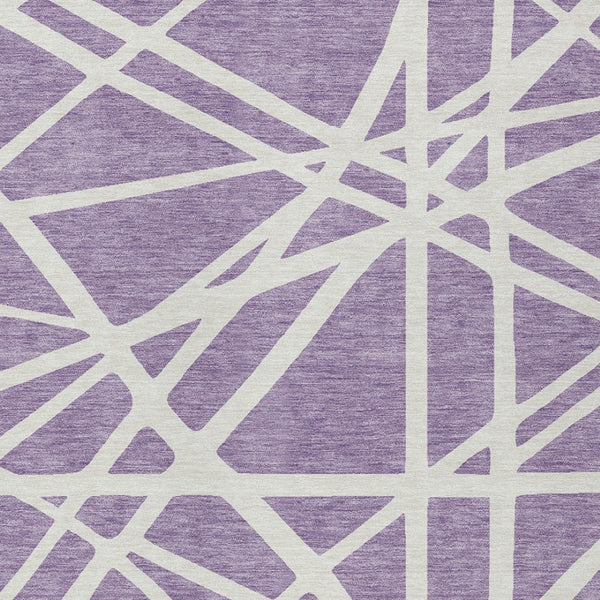 Homeroots 3' Stylish Beige And Ivory Geometric Washable Area Rug For Indoor And Outdoor Spaces - Durable Design 3' X 5' Polyester 600468