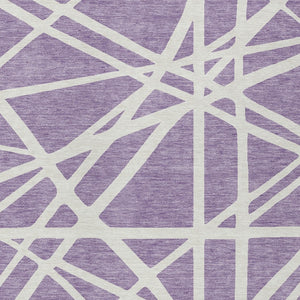 Homeroots 3' Stylish Beige And Ivory Geometric Washable Area Rug For Indoor And Outdoor Spaces - Durable Design 9' X 12' Polyester 600472