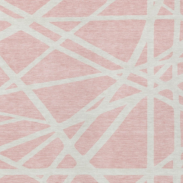 Homeroots 3' Stylish Beige And Ivory Geometric Washable Area Rug For Indoor And Outdoor Spaces - Durable Design 8' X 10' Polyester 600483