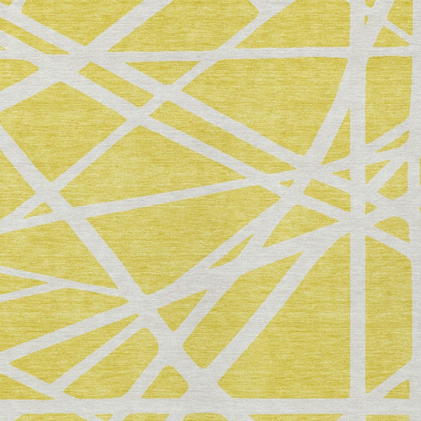 Homeroots 3' Stylish Beige And Ivory Geometric Washable Area Rug For Indoor And Outdoor Spaces - Durable Design 10' X 14' Polyester 600503