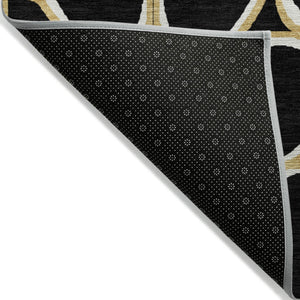 Homeroots 3' Artichoke Green And Ivory Abstract Washable Area Rug For Indoor And Outdoor Use, Durable Design 9' X 12' Polyester 600520