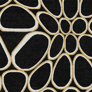 Homeroots 3' Artichoke Green And Ivory Abstract Washable Area Rug For Indoor And Outdoor Use, Durable Design 9' X 12' Polyester 600520