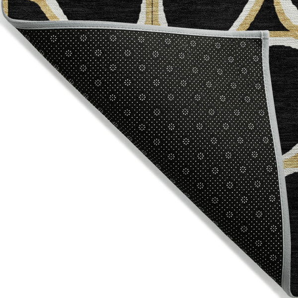 Homeroots 3' Artichoke Green And Ivory Abstract Washable Area Rug For Indoor And Outdoor Use, Durable Design 10' X 14' Polyester 600521