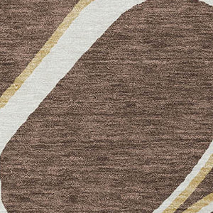 Homeroots 3' Artichoke Green And Ivory Abstract Washable Area Rug For Indoor And Outdoor Use, Durable Design 10' X 14' Polyester 600527