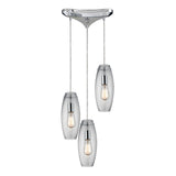 Menlow Park 10'' Wide 3-Light Multi Pendant - Polished Chrome 60054-3 Elk Lighting