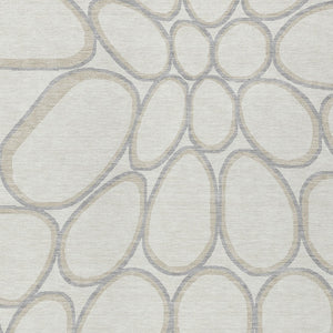 Homeroots 3' Artichoke Green And Ivory Abstract Washable Area Rug For Indoor And Outdoor Use, Durable Design 9' X 12' Polyester 600544