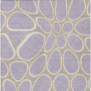 Homeroots 3' Artichoke Green And Ivory Abstract Washable Area Rug For Indoor And Outdoor Use, Durable Design 3' X 5' Polyester 600546