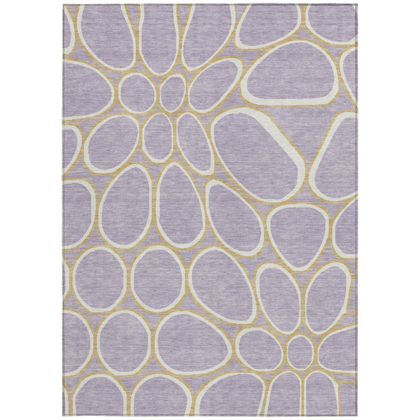 Homeroots 3' Artichoke Green And Ivory Abstract Washable Area Rug For Indoor And Outdoor Use, Durable Design 9' X 12' Polyester 600550