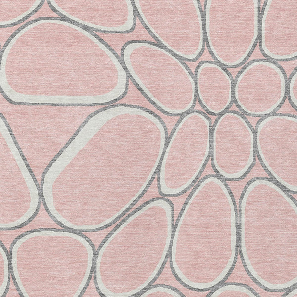 Homeroots 3' Artichoke Green And Ivory Abstract Washable Area Rug For Indoor And Outdoor Use, Durable Design 3' X 5' Polyester 600552