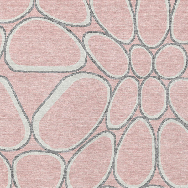 Homeroots 3' Artichoke Green And Ivory Abstract Washable Area Rug For Indoor And Outdoor Use, Durable Design 8' X 10' Polyester 600555