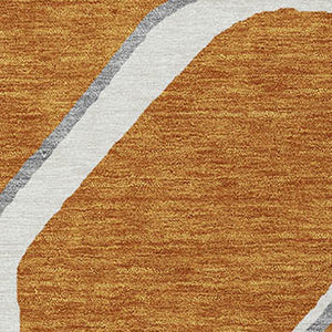 Homeroots 3' Artichoke Green And Ivory Abstract Washable Area Rug For Indoor And Outdoor Use, Durable Design 9' X 12' Polyester 600562