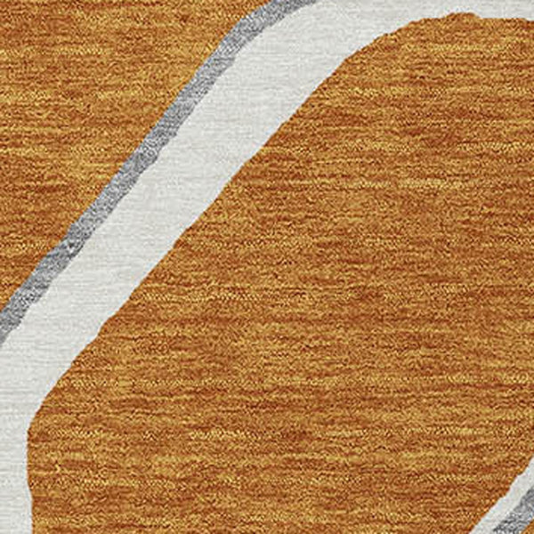 Homeroots 3' Artichoke Green And Ivory Abstract Washable Area Rug For Indoor And Outdoor Use, Durable Design 9' X 12' Polyester 600562