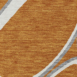 Homeroots 3' Artichoke Green And Ivory Abstract Washable Area Rug For Indoor And Outdoor Use, Durable Design 10' X 14' Polyester 600563