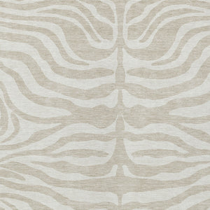 Homeroots 3' Artichoke Green And Ivory Animal Print Washable Area Rug For Indoor Or Outdoor Use, Durable Style 8' X 10' Polyester 600585