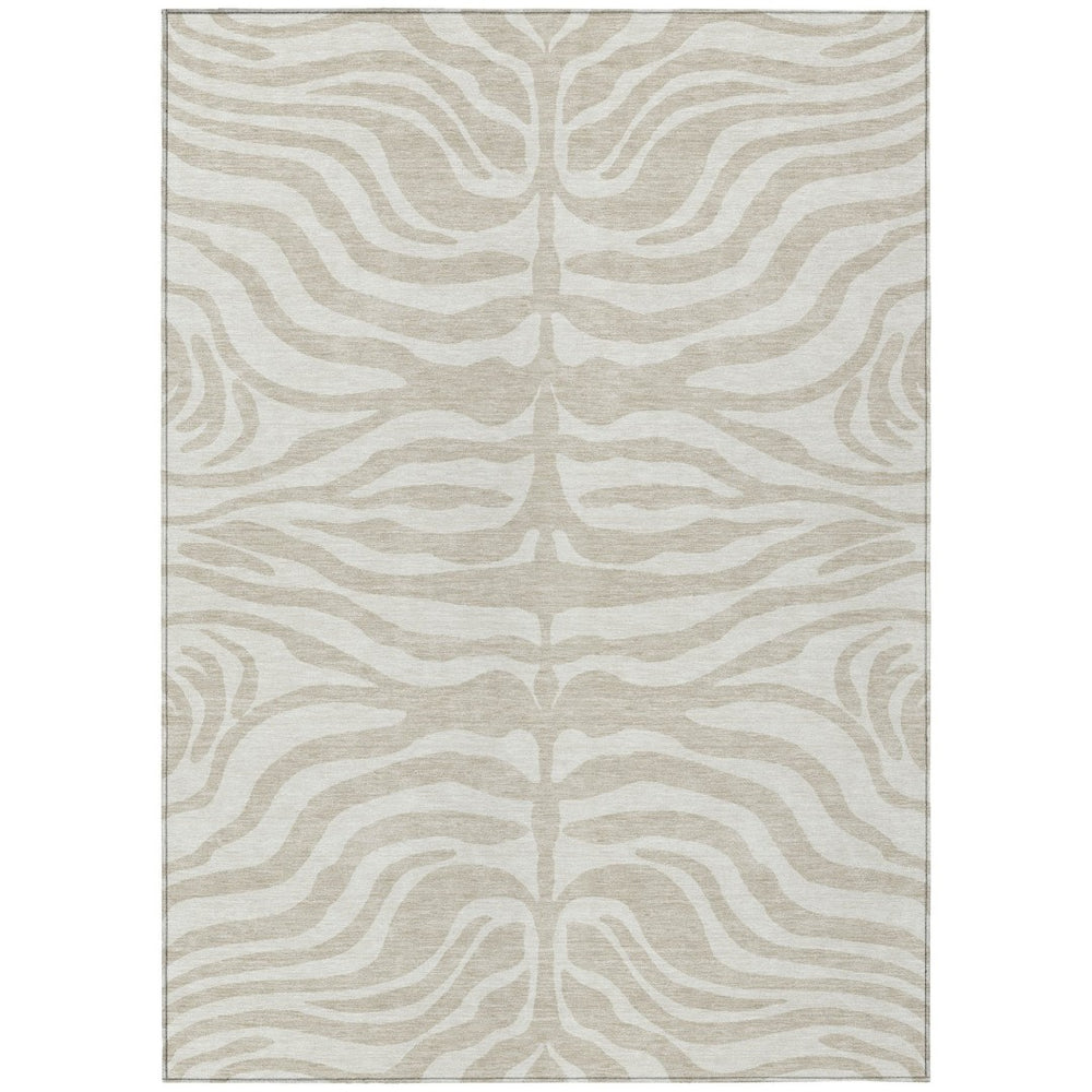 HomeRoots 9' Indoor Outdoor Beige and Tan Animal Print Area Rug - Washable, Durable, Stylish for Any Space! 600586