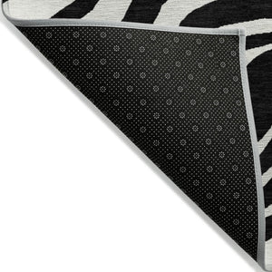 Homeroots 3' Artichoke Green And Ivory Animal Print Washable Area Rug For Indoor Or Outdoor Use, Durable Style 8' X 10' Polyester 600591