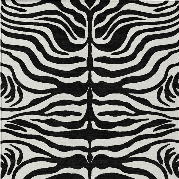 Homeroots 3' Artichoke Green And Ivory Animal Print Washable Area Rug For Indoor Or Outdoor Use, Durable Style 10' X 14' Polyester 600593