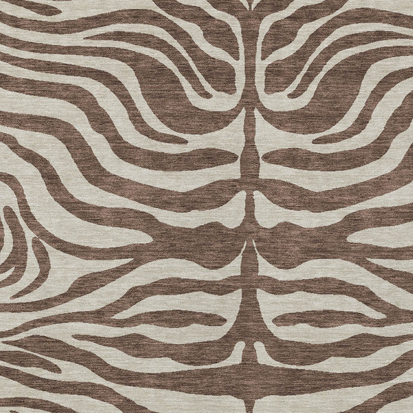 Homeroots 3' Artichoke Green And Ivory Animal Print Washable Area Rug For Indoor Or Outdoor Use, Durable Style 8' X 10' Polyester 600597