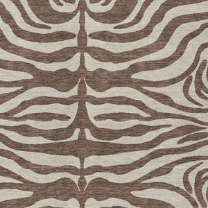 Homeroots 3' Artichoke Green And Ivory Animal Print Washable Area Rug For Indoor Or Outdoor Use, Durable Style 9' X 12' Polyester 600598