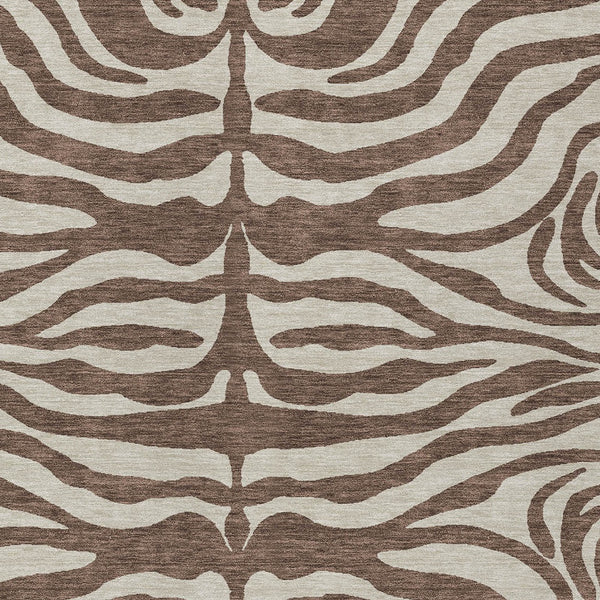 Homeroots 3' Artichoke Green And Ivory Animal Print Washable Area Rug For Indoor Or Outdoor Use, Durable Style 9' X 12' Polyester 600598