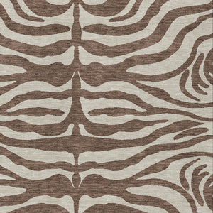 Homeroots 3' Artichoke Green And Ivory Animal Print Washable Area Rug For Indoor Or Outdoor Use, Durable Style 10' X 14' Polyester 600599