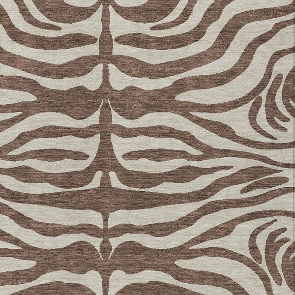 Homeroots 3' Artichoke Green And Ivory Animal Print Washable Area Rug For Indoor Or Outdoor Use, Durable Style 10' X 14' Polyester 600599