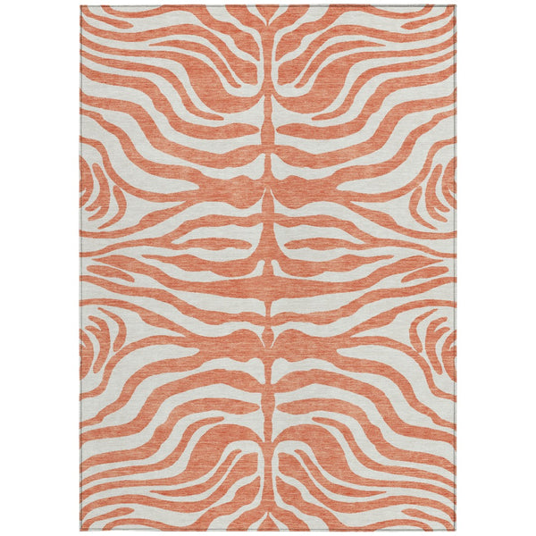 Homeroots 3' Artichoke Green And Ivory Animal Print Washable Area Rug For Indoor Or Outdoor Use, Durable Style 9' X 12' Polyester 600604