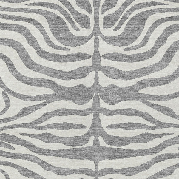 Homeroots 3' Artichoke Green And Ivory Animal Print Washable Area Rug For Indoor Or Outdoor Use, Durable Style 9' X 12' Polyester 600622