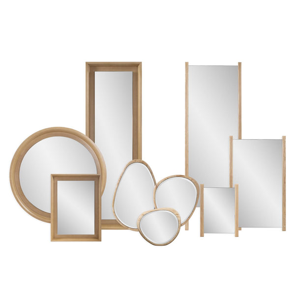 Howard Elliott Emil Vanity Mirror - Elegant Fusion Of Natural Wood And Frameless Design For Timeless Decor Appeal Brown Oak 60062-howard-elliott