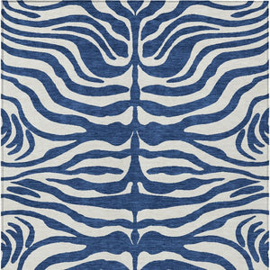 Homeroots 3' Artichoke Green And Ivory Animal Print Washable Area Rug For Indoor Or Outdoor Use, Durable Style 3' X 5' Polyester 600630