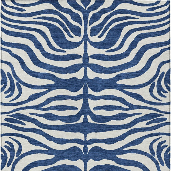 Homeroots 3' Artichoke Green And Ivory Animal Print Washable Area Rug For Indoor Or Outdoor Use, Durable Style 3' X 5' Polyester 600630