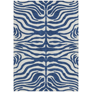 Homeroots 3' Artichoke Green And Ivory Animal Print Washable Area Rug For Indoor Or Outdoor Use, Durable Style 5' X 8' Polyester 600631