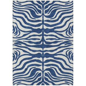 Homeroots 3' Artichoke Green And Ivory Animal Print Washable Area Rug For Indoor Or Outdoor Use, Durable Style 5' X 8' Polyester 600631
