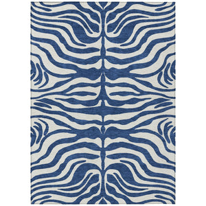 Homeroots 3' Artichoke Green And Ivory Animal Print Washable Area Rug For Indoor Or Outdoor Use, Durable Style 8' X 10' Polyester 600633