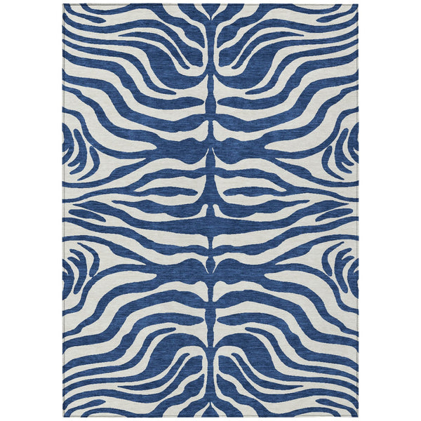 Homeroots 3' Artichoke Green And Ivory Animal Print Washable Area Rug For Indoor Or Outdoor Use, Durable Style 8' X 10' Polyester 600633