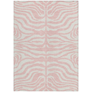 Homeroots 3' Artichoke Green And Ivory Animal Print Washable Area Rug For Indoor Or Outdoor Use, Durable Style 3' X 5' Polyester 600636