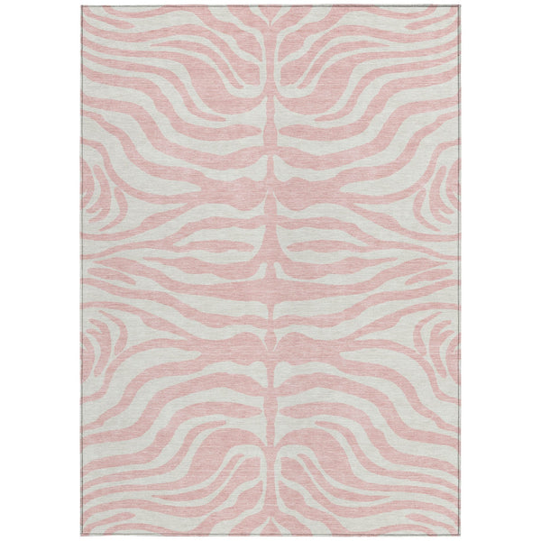 Homeroots 3' Artichoke Green And Ivory Animal Print Washable Area Rug For Indoor Or Outdoor Use, Durable Style 3' X 5' Polyester 600636