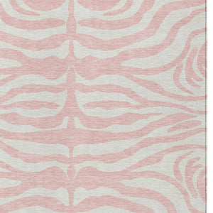 Homeroots 3' Artichoke Green And Ivory Animal Print Washable Area Rug For Indoor Or Outdoor Use, Durable Style 9' X 12' Polyester 600640